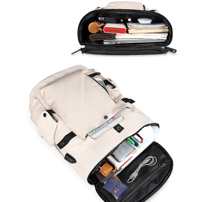 Sponge Tourist Laptop Backpack 15.4” – USB Charging Port (Apricot)