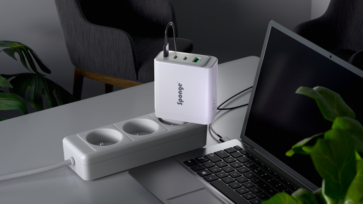Sponge 4 Port Laptop Charger C4 100W GaN