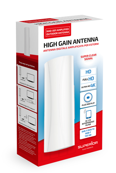 High gain outdoor antenna