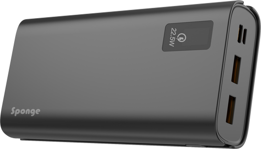 Sponge Energy 20000 QC 22,5W, Two USB A, One USB C Ports