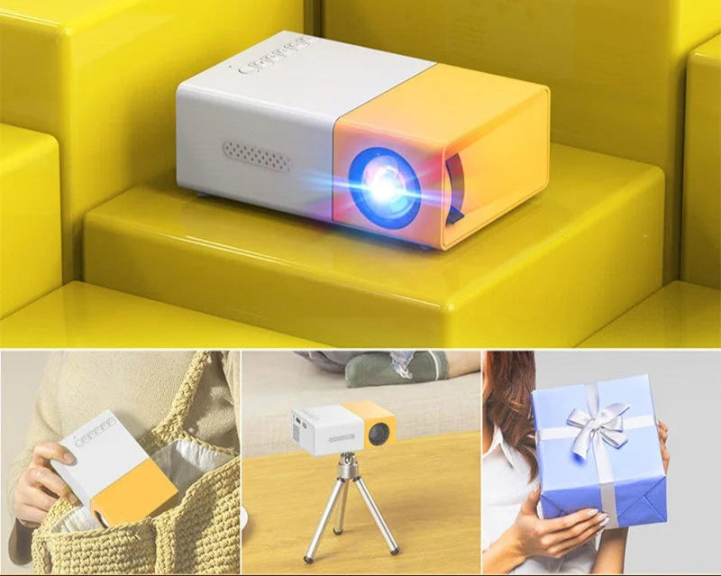 "Mini Projector – 1080P Full HD Support, Portable LED Projector, 4K Video Playback, Multiple Connectivity Options "