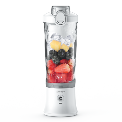 Sponge Blend Portable Blender – Rechargeable Coctail Maker (White)