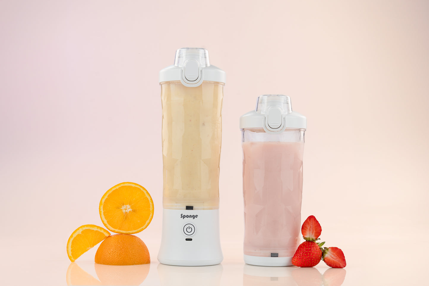 Sponge Blend Portable Blender – Rechargeable Coctail Maker (White)