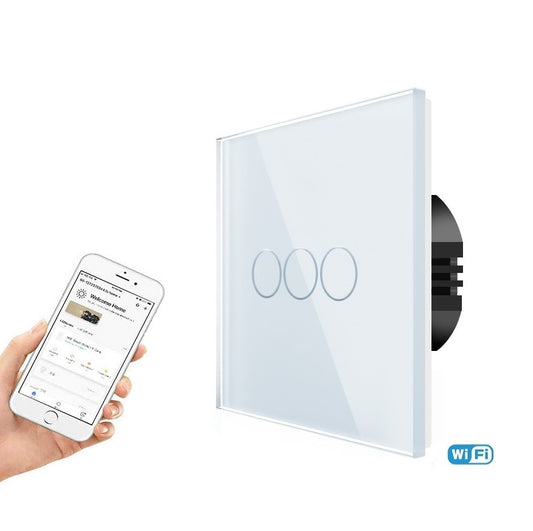 Spring Touch Three gang, one way touch switch