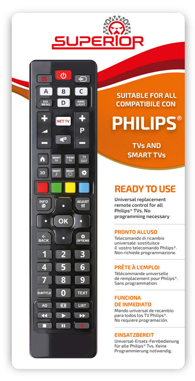Universal remote control for Philips TVs