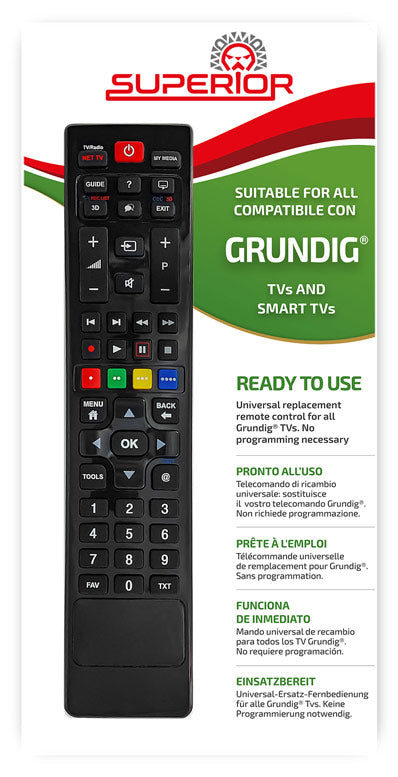 Universal remote control for Grundig TVs