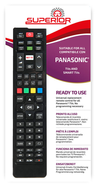 Universal remote control for Panasonic TVs