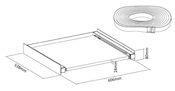 Tower Pro Washer & Dryer Stacking Kit – Removable Shelf Storage