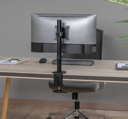 Universal Tabletop Monitor Stand 17–32” – VESA 75×75/100×100, 360° Rotation