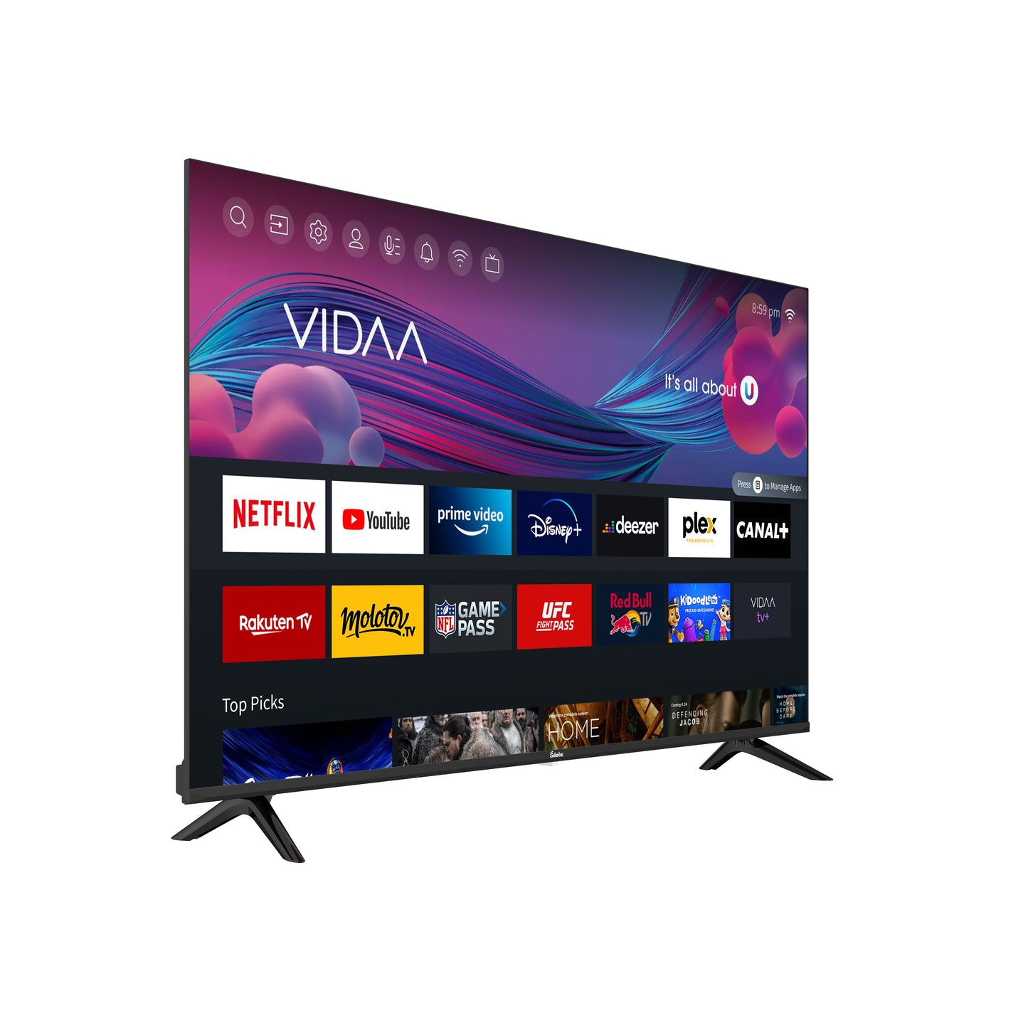 Šilelis 43" 4K UHD Smart TV with Android & Wi-Fi