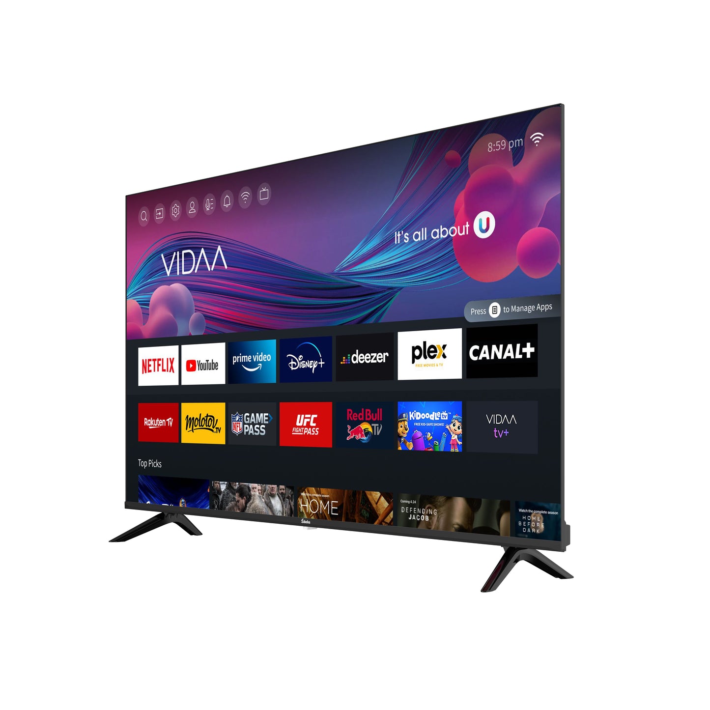 Šilelis 43" 4K UHD Smart TV with Android & Wi-Fi