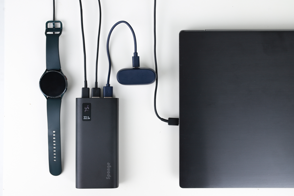 Sponge Energy 20000 QC 22,5W, Two USB A, One USB C Ports