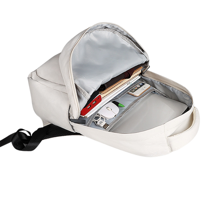 Sponge Milk Laptop Backpack 13–15.4” – Stylish Travel Bag (White)