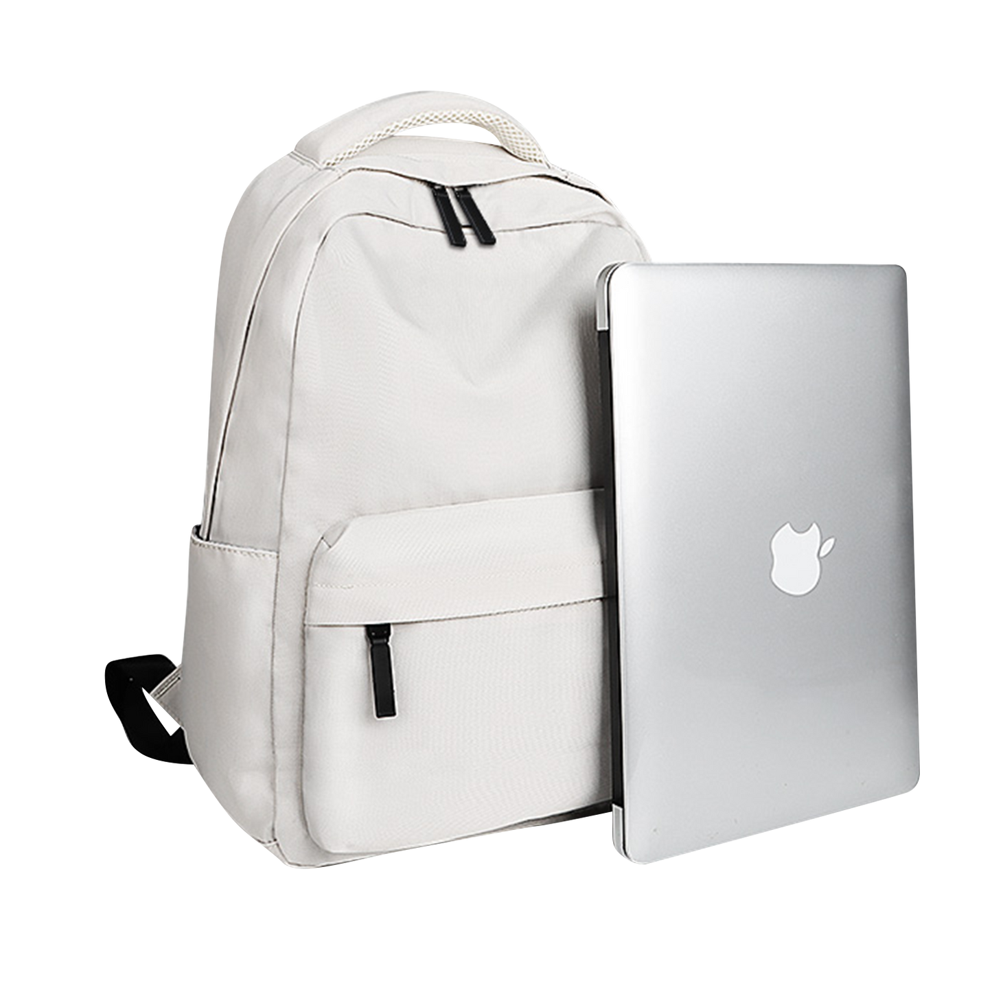 Sponge Milk Laptop Backpack 13–15.4” – Stylish Travel Bag (White)