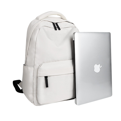 Sponge Milk Laptop Backpack 13–15.4” – Stylish Travel Bag (White)