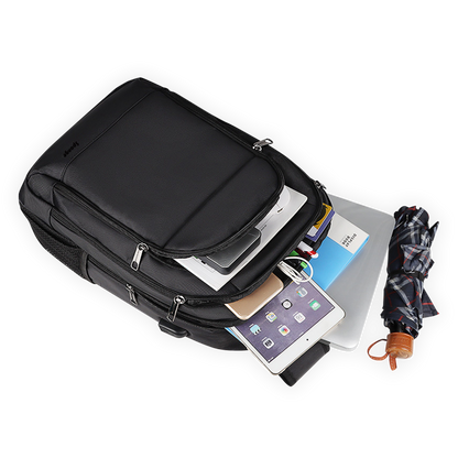 Sponge Business Laptop Backpack 14.1–15.6” – USB Charging (Black)