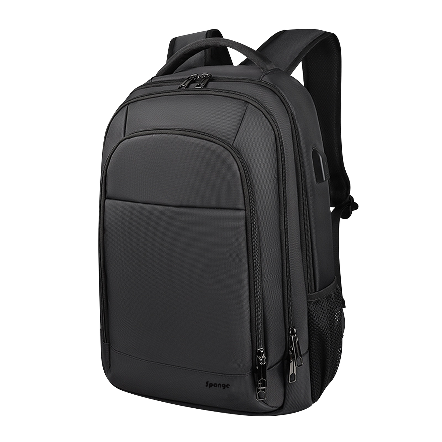 Sponge Business Laptop Backpack 14.1–15.6” – USB Charging (Black)