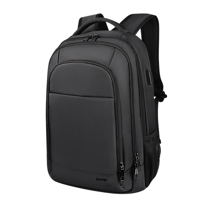 Sponge Business Laptop Backpack 14.1–15.6” – USB Charging (Black)