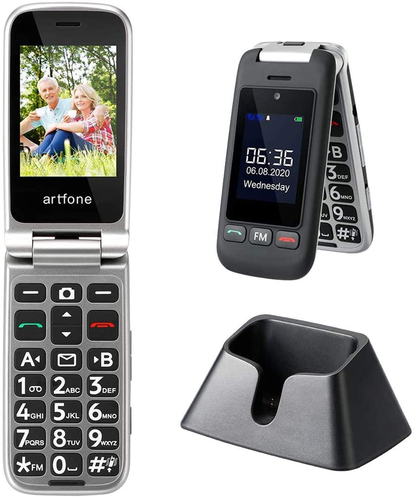 Artfone C10 Senior Phone – Large Buttons, Clear Display (Black)