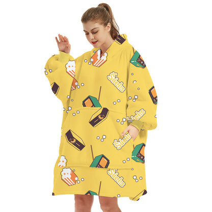 Šilelis Wearable Sweater Blanket – Cozy Premium Fleece (Yellow)