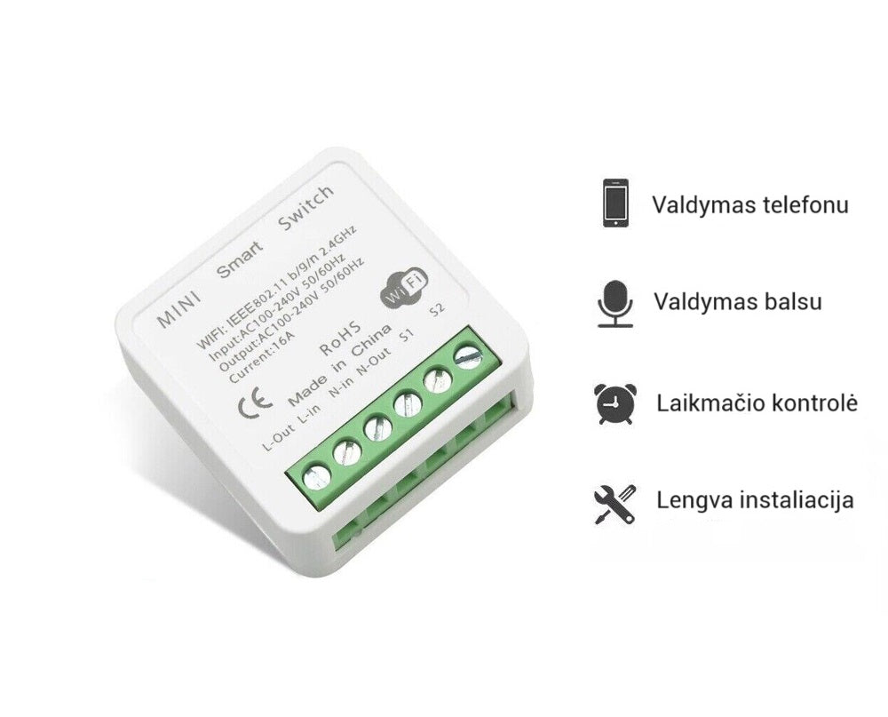 Spring WiFi Remote Light Controller – Single Line Smart Switch