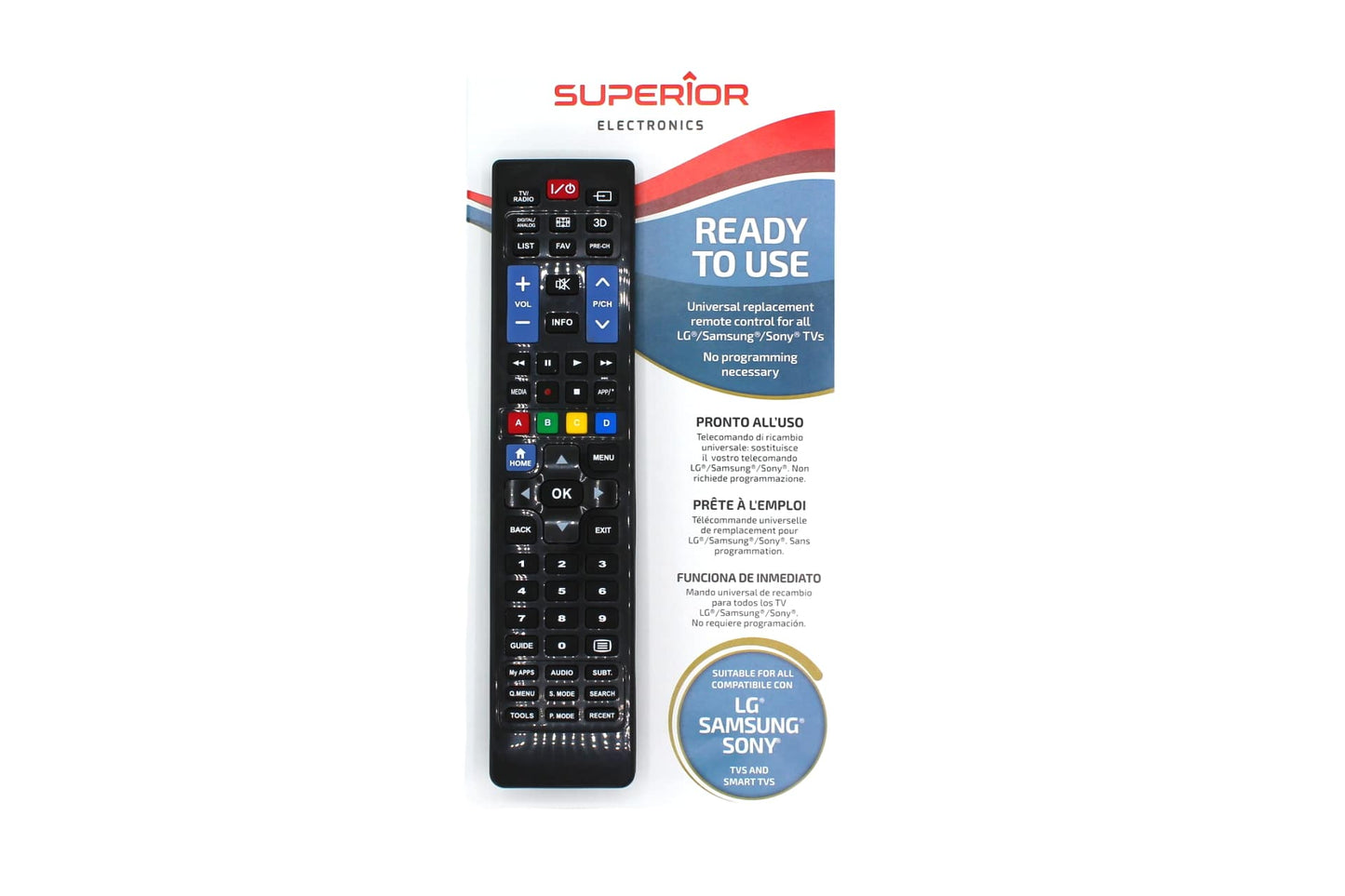 Universal Smart TV Remote – Compatible with LG/Samsung/Sony